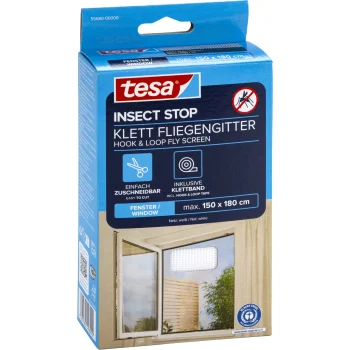 Tesa Insect Stop Standard Window Fly Screen Mesh 1.5 x 1.8 m, White 55680