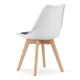 Modern Dining Chairs Set of 4 with Wooden Legs MARK, white-black