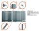 Horizontal Profile PVC Holder 20x40 mm, Gray