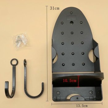 Wall-Mounted Iron and Ironing Board Holder, White