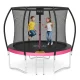 4Fizjo PRO 8FT Garden Trampoline for Kids, 252cm, Pink/Black