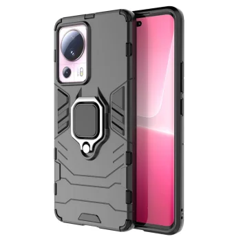 Ring Armor Case for Xiaomi 13 Lite with Ring Holder and Stand, Black
