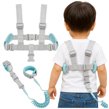 Child Safety Harness with Wrist Link, Blue