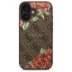Guess 4G Flowers Print MagSafe Case for iPhone 16, Brown