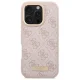 Guess iPhone 16 Pro Max Case 4G Logo Plate MagSafe, Pink