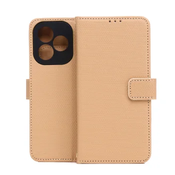 Smart Triangle Wallet Case for Honor 600 Lite, Brown