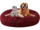 Plush Bed for Dogs and Cats, 100 cm, Burgundy