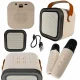 Karaoke Set with 2 Microphones and Portable Speaker