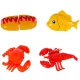 36-Piece Cutting Play Food Set with Velcro Fruits and Vegetables