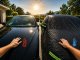Водонепроницаемый чехол для автомобиля XL с карманами для зеркал,...