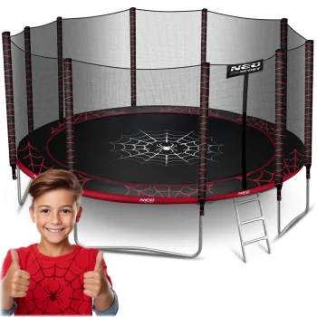 Garden Trampoline 465 cm (15 ft) with Outer Net and Ladder Neo-Sport