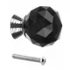 Furniture Handle Knob Crystal Ball, Black