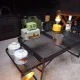 Folding Aluminum Camping Table with Side Shelves