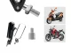 Aluminum Motorcycle Mirrors with M10 Mount and M8 Adapter, 2 pcs, Black