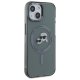 Чехол Karl Lagerfeld для iPhone 15 HC MagSafe IML Metal KC Heads, черный