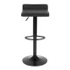 ModernHome Adjustable Bar Stool Swivel Seat Footrest Faux Leather Black