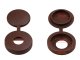Screw Covers 100 Pack Hinged Snap Caps for Furniture Screws, Brown