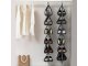 Hanging Shoe Organizer for Wardrobe, 12 Pairs, Black