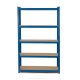 Humberg 4842 Metal Storage Shelving Unit 150 x 75 x 30 cm, Blue