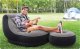 Inflatable velour armchair with footrest 130x99x76 cm INTEX 68564
