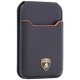 Lamborghini D1 Genuine Leather MagSafe Wallet - Black/Orange