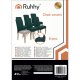 Ruhhy Stretch Velvet Chair Covers, Set of 6, Bottle Green 25992