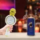 Wireless Karaoke Microphone with Speaker and Bluetooth, White/Gold