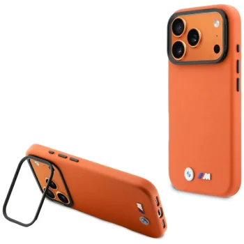 BMW M Metal Logo MagSafe Case for iPhone 17 Pro Max, Orange