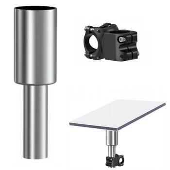 RV Ladder and Railing Clamp Mount for Starlink Mini, up to 45 mm, Black