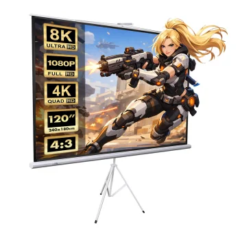Maclean MC-608 Tripod Projector Screen, 120", 240x180 cm, 4:3