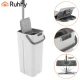 Ruhhy 27231 Dual-Chamber Flat Mop and 8.5L Bucket Set with 3 Pads