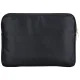 Guess Sleeve Grained Zipper Pocket Triangle Logo 14\" Laptop Bag - Black