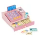 Multistore Wooden Kids Cash Register with Scanner and Money