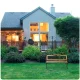 Wooden Garden Bench with Backrest 123.5x74x48cm Gardi Rose Sofotel