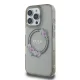 Guess iPhone 16 Pro Case IML Flowers Wreath MagSafe, Black