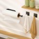 Wall-mounted stainless steel paper towel holder, black