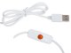 Shadowless Desk Lamp with Clip, 24 LED, USB, White/Pink