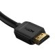 Baseus HDMI 2.0 kabelis 4K 60 Hz 3D HDR 18 Gbps 1 m, melns (CAKGQ-A01)