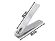 Strong steel nail clipper for manicure, chrome