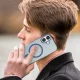 Magnetic Abrasive iPhone 17 Case with MagSafe Support, Matte Blue