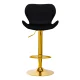 4Rico QS-B15 Bar Stool, Black Velvet