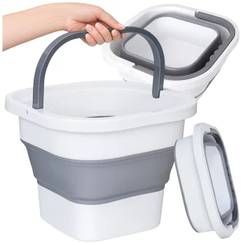Collapsible Silicone Bucket 10L Folding Camping Pail with Handle