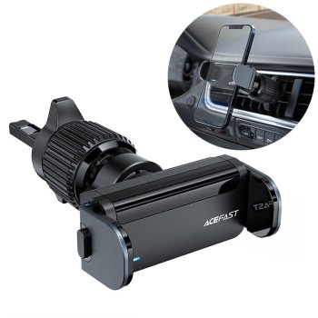 Acefast D9 Electric Car Air Vent Phone Bracket Electric Auto Lock Holder, Black | Automašīnas Telefona Turētājs ar...