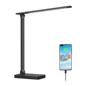 Lepro PR310004-DWW-EU 15W LED Desk Lamp 655lm with USB Port, Black