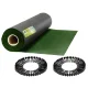 Heavy Duty Weed Barrier Fabric Plonos 5.25 x 164 ft 90g/m² with 100 Staples, Black-Green