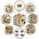 Wooden Sensory Toy Sorter Cube NK-861 Nukido