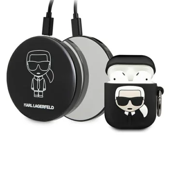 Karl Lagerfeld AirPods 1 / 2 Case & Powerbank Set, Black