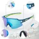 Rockbros Polarized Cycling Glasses with UV Protection and Corrective Insert, Blue