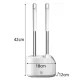 Ruhhy 24377 Toilet Brush and Holder Set, 2 Brushes, White/Grey