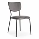 ModernHome Upholstered Velour Dining Chairs, Set of 4, Dark Grey